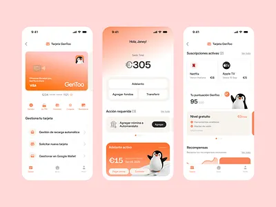 GenToo: App interface app bank design embacy graphic design interface ui ux