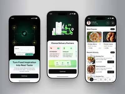 Futuristic Restaurant & Smart Food Delivery Mobile App app inspiration clean ui dark mode ui delivery mobile app delivery tracking dribbble shot ecommerce app food app ui food delivery food delivery ui food ordering app futuristic ui mobile app design mobile ui modern app design premium ui restaurant app restaurant mobile app ui inspiration ui ux design