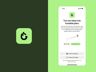 GrillME Branding app branding grill grillme ideas interaction logo reviews roast ui ux