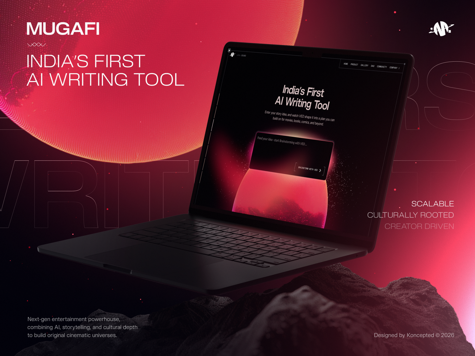 Example of Mugafi | UI design | Landing page concept