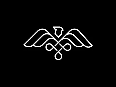 iconic Celtic eagle knot abstract logo animal badge bird celtic eagle fashion fly hawk head heraldry knot logo minimilist premade logos pride secure speed wild wings