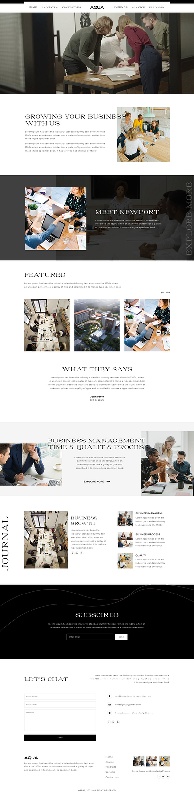 Business Branding Landing Page - Adobe-XD branding graphic design landing page ui web design website
