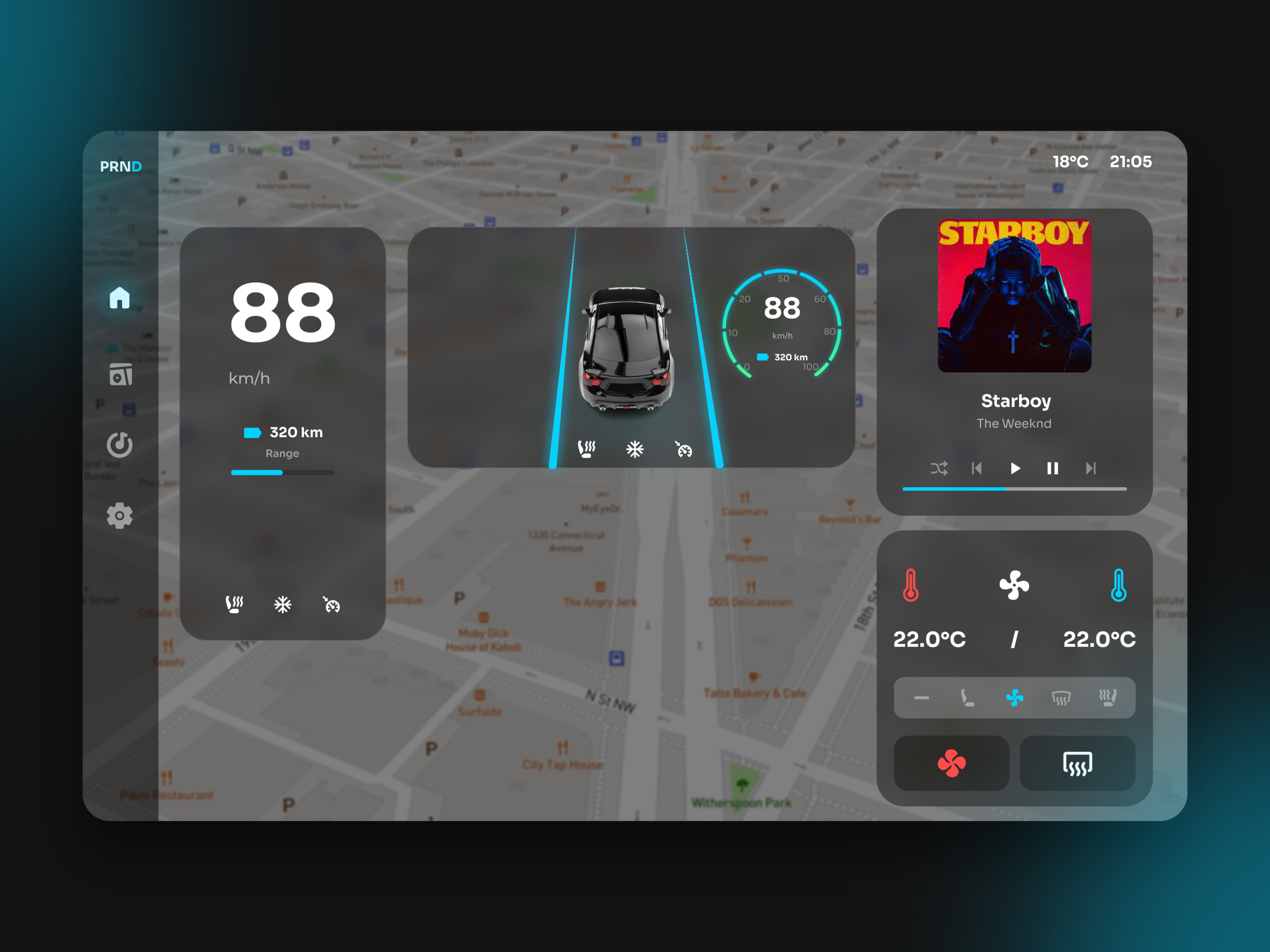 Futuristic Automotive Dashboard UI | Daily UI 034 appdesign automotiveui carui dashboard figma tesla ui ux visualdesign