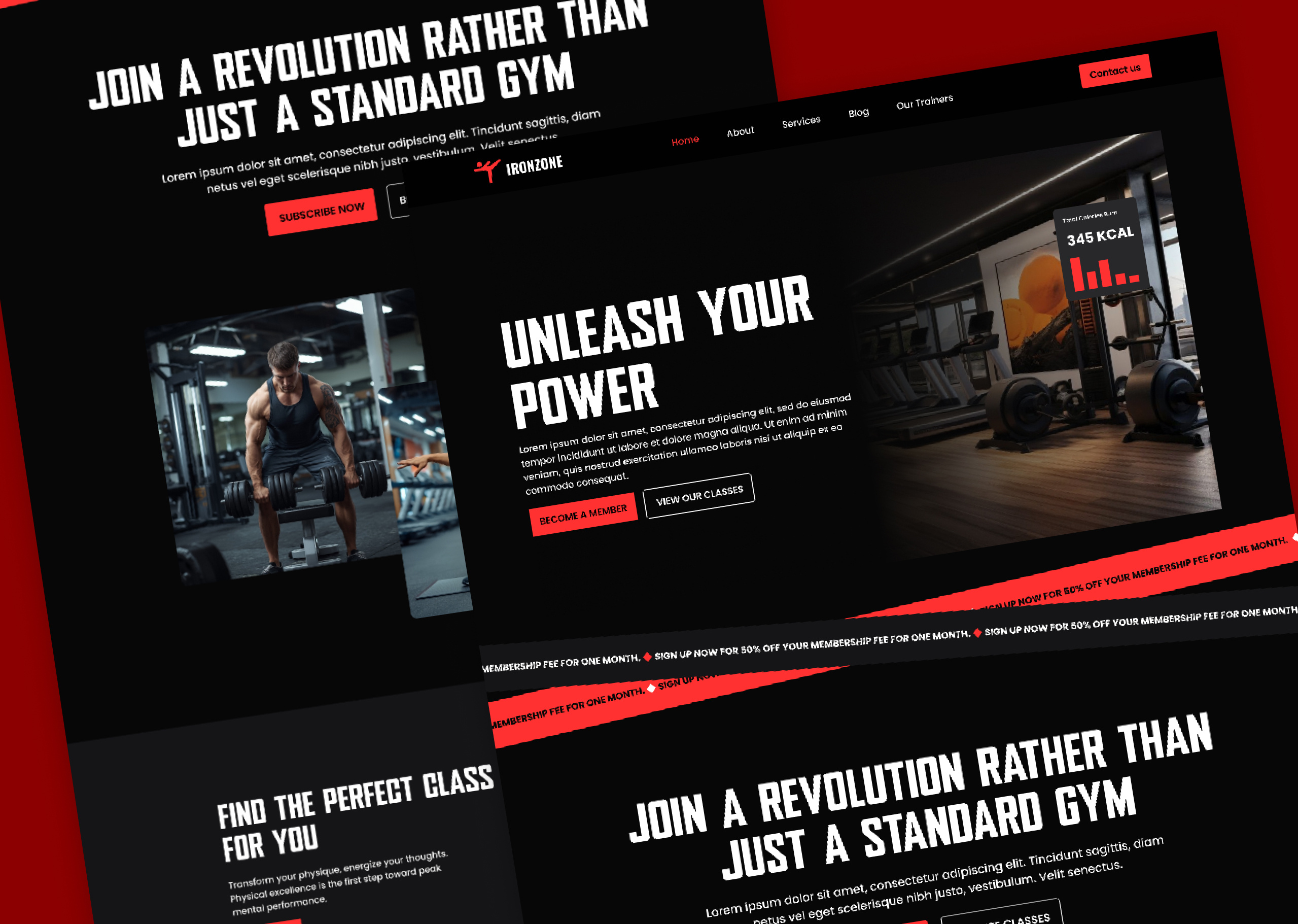 Fitness Gym Landing Page design inspiration figma design fitness app design fitness ui fitness website gym landing page gym website health fitness landing page minimal design modern ui responsive web design ui design uiux user experience user interface ux design web design website design website ui
