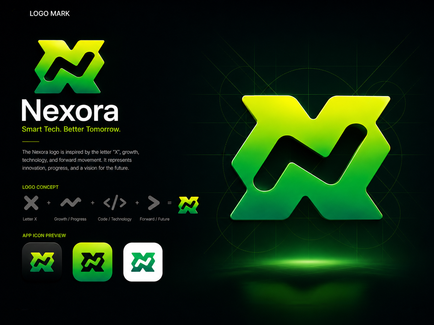 Brand Identity for Nexora app logo best logo brand identity branding colourful logo creative graphic design it company logo logo mark nexora icon noxora logo tech logo technology logo