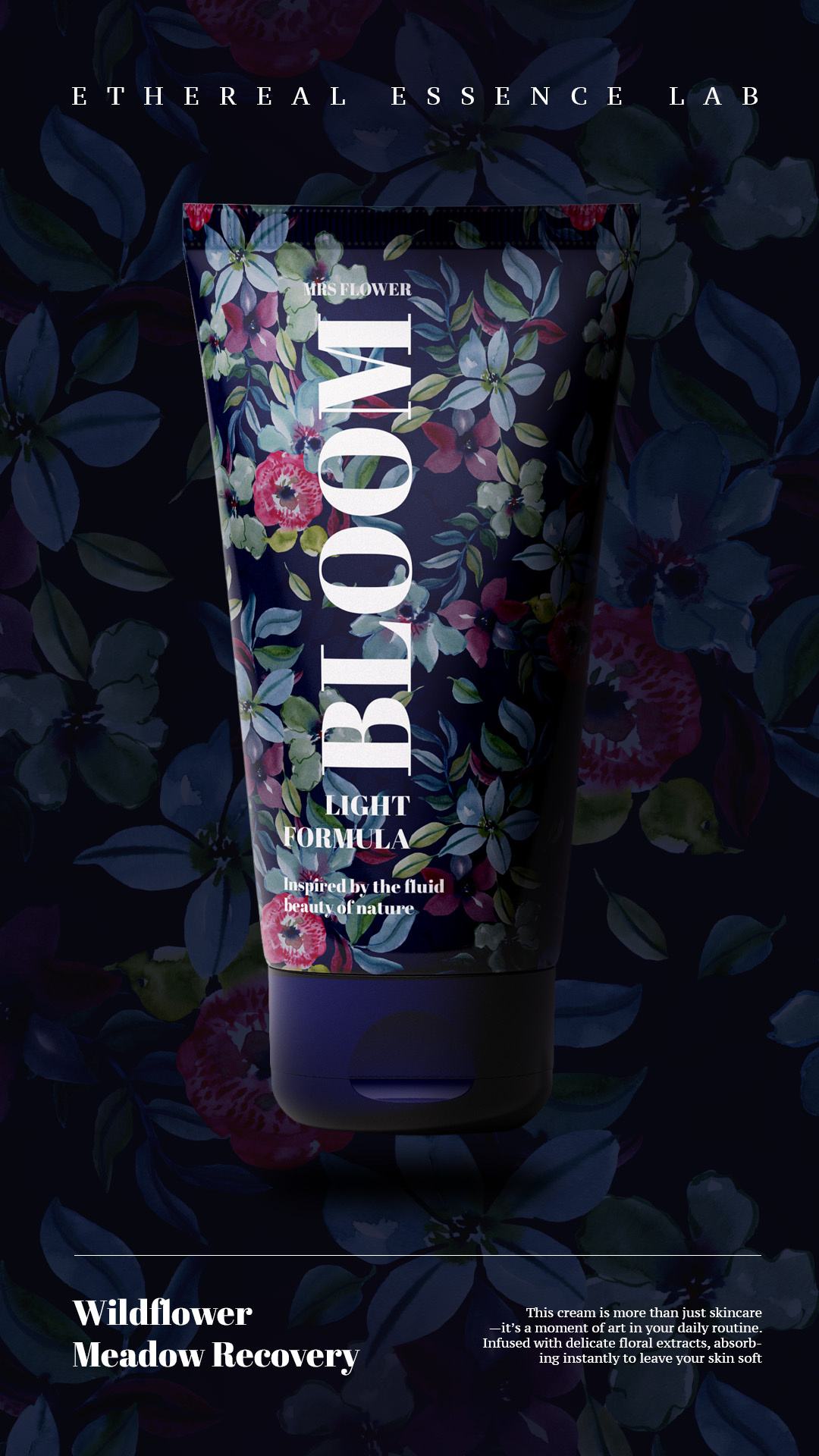 The Bloom Collection branding cosmetic design flowers fragrance brand graphic design packages watercolor watercolor pattern