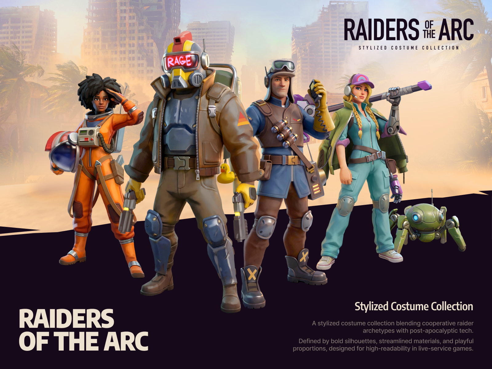 Raiders of the Ark - Stylized Costume Collection 2d 2d art 2d characters character costume collection game game art game character game characters games gaming illustration raides stylized technician vanguard