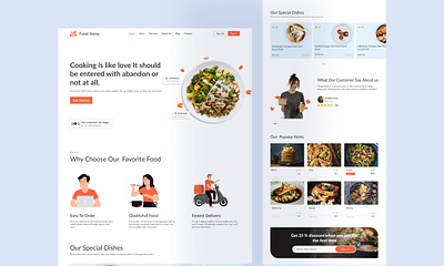 Food Delivery Landing Page design food fooddelivery graphic design landingpage ui uiux userinterface