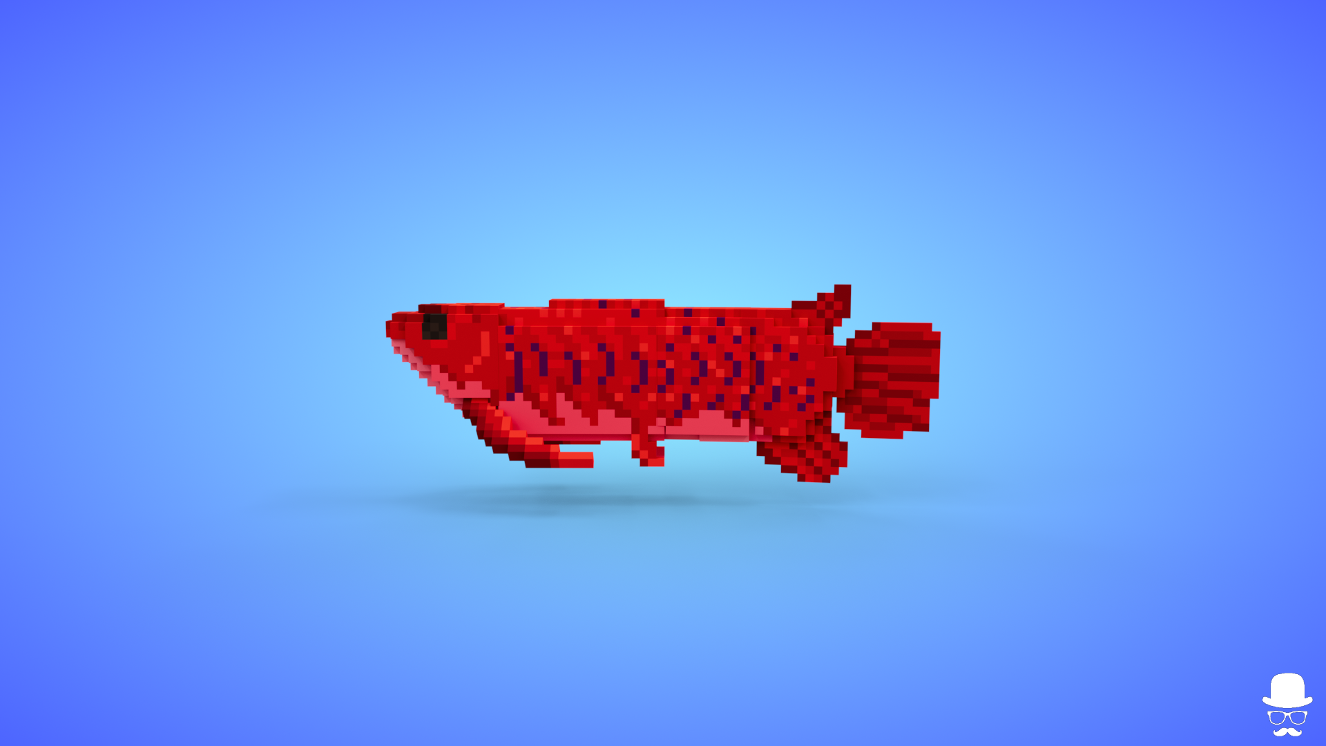 Voxel Fish Pack - Arowana - Game Asset