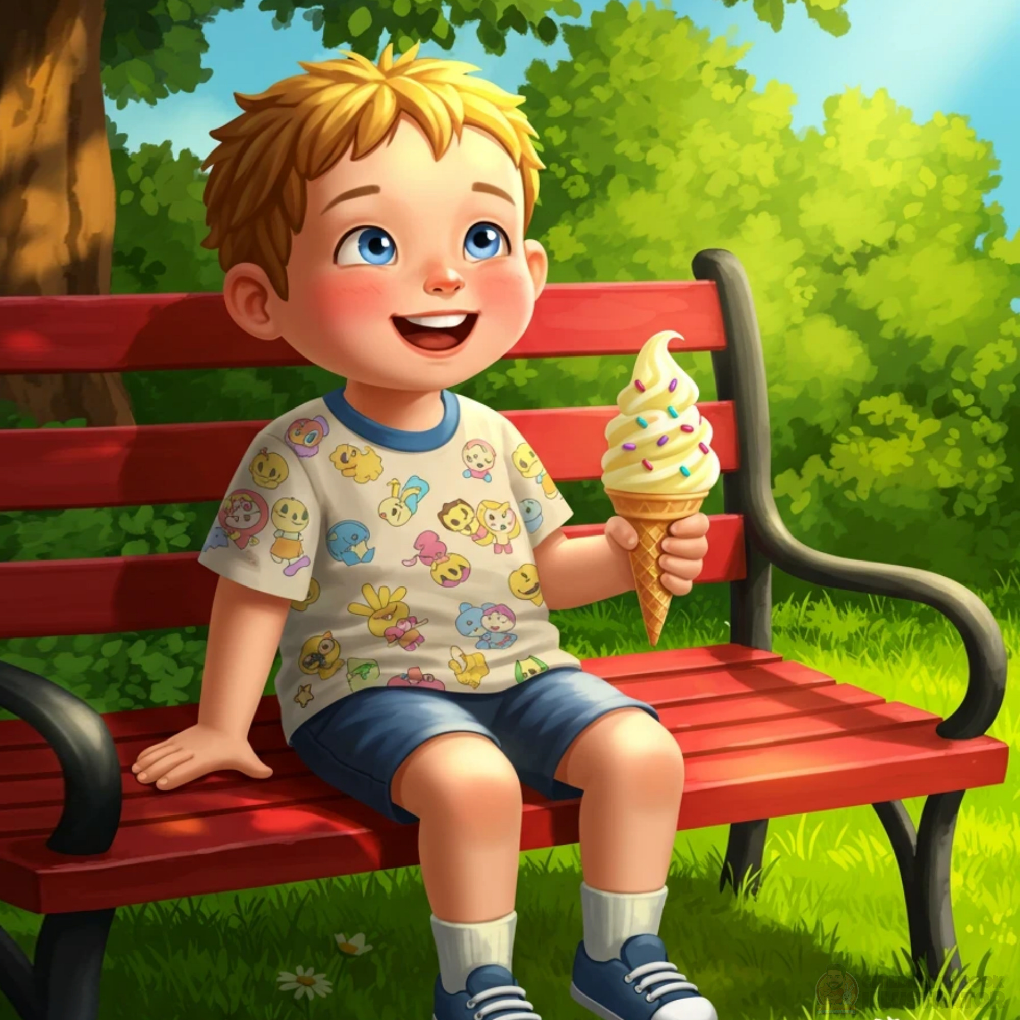 Summer Treats Character Illustration for Children's Books 2d art book cover design cartoon style character design childrens book illustration childrens illustration cute character digital painting editorial illustration ice cream kidlit kidlitart nursery decor preschool art storybook art summer vibes vibrant colors visual storytelling