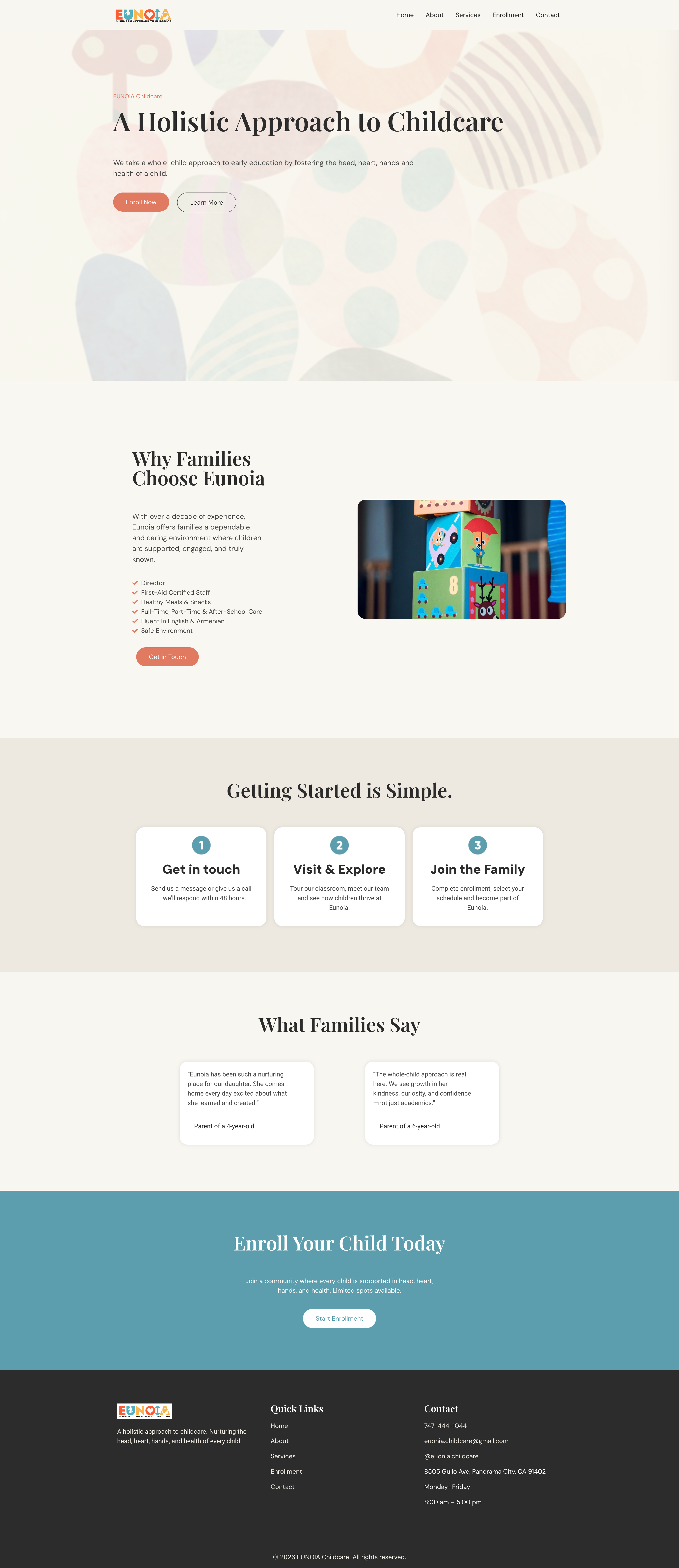 Website for Childcare Business branding businesswebsite childcare customwebsite designagency kids landingpage responsive ui uiux ux webdesign webdev webdevelopment website websiteagency wordpress