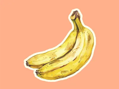 Banana fruit watercolor illustration banana beverage bold brand design brand designer brand identity branding custom logo dessert food fruit fun graphic design graphic designer illustration logo designer matcha watercolor