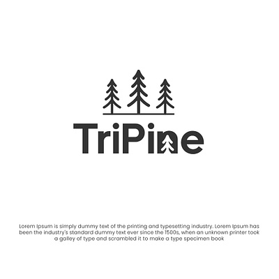 TriPine Logo Design/Minimal Logo Design agrafixer branding design graphic design illustration logo logodesign minimal logo ui vector