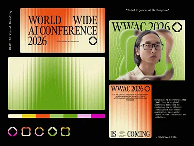 WWAC '26: AI Conference Branding ai animation artificial intelligence brand identity branding conference corporate identity design event branding graphic design identity design motion graphics style guide visual branding visual identity