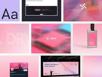 DRVN.AI - AI Platform Brand Identity ai ai brand ai brand identiy ai branding ai platform ai platform branding artificial inteligence artificial inteligence branding brand brand guideline brand identity brand identity ai branding design graphic design logo logo mark logo type product mock up social media design