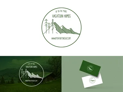 Logo Design for Up In the Pines 2d 2d logo brand branding design digital digital art graphic design icon iconic iconic logo identity branding illustration logo modern pictorial pictorial logo real estate tourism vector