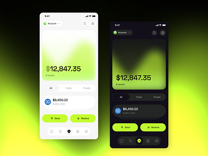 Crypto Wallet Mobile UI – Web3 & DeFi App Design