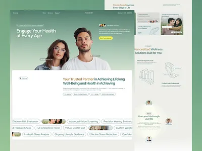 Aeterna - Health & Wellness Website digital health doctor health healthcare landingpage medical minimal soft ui telemedicine ui uiux web web design website wellness