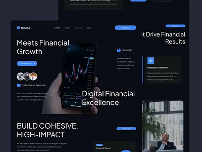 Finance Business Landing Page accountant accounting bank banking business corporate economy finance financial fintech futuristic growth investment market money saas stock market tech trading website