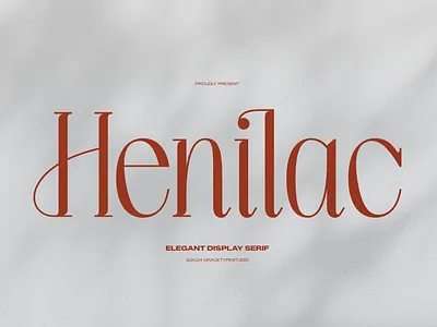 Henilac | Elegant Display Font alternate brand font chic classy display elegant elegant serif fashion headline ligature font logotype luxury magazine minimalist modern font quote romantic font serif wedding wedding serif