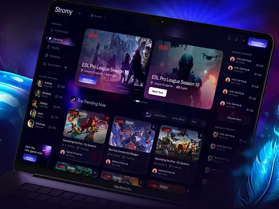 Live Game Streaming Website app design game game streaming website match product streaming ui user experience ux web website
