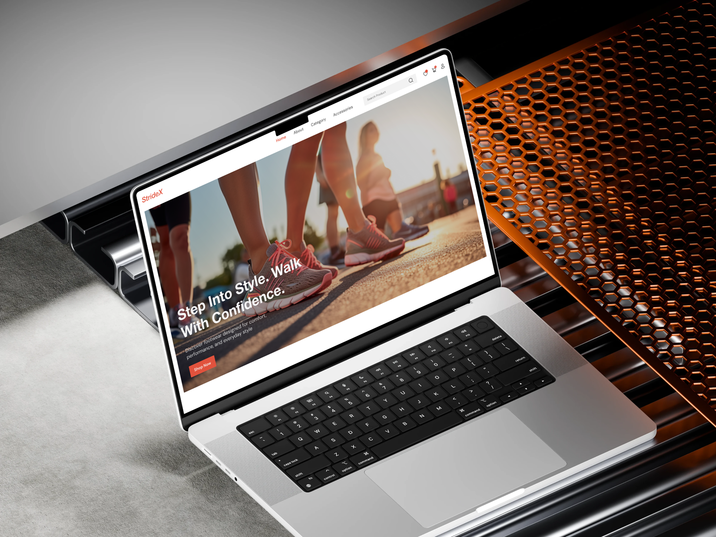 StrideX - Sneakers Brand branding e commerce landingpage minimal productdesign shoes sneakers ui ux website