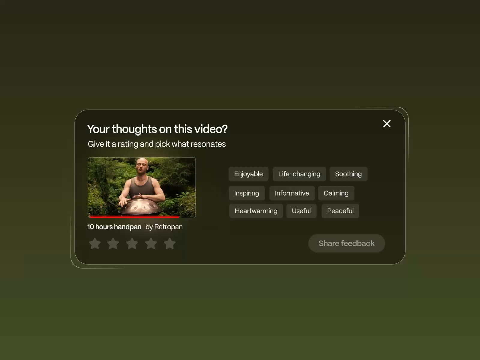 Youtube Rating UI Motion Concept