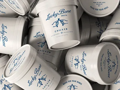 Brand Identity for Soup Brand - Lucky Bone Broth branding branding brand identity branding design branding identity custom logo font typography food brand identity food packaging design graphic design hand drawn hand drawn food branding hand drawn logo hand drawn type identity brand illustation packaging design packaging design identity restaurant brand type design typeface
