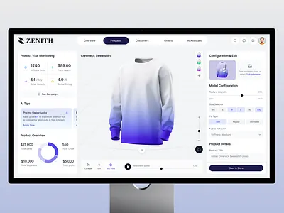 E-Commerce Edit Product - Web App 3d 3d edit ai ai assistant app design e commerce ecommerce edit page edit product orionix orionix studio product design product details page ui uiux user interface ux web app web application