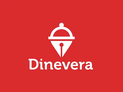 Serving cloche, location pin, and fountain pen nib_logo and fountain pen nib logo brandiderntity branding brandmark companylogo design graphic design illustrator location pin logo serving cloche