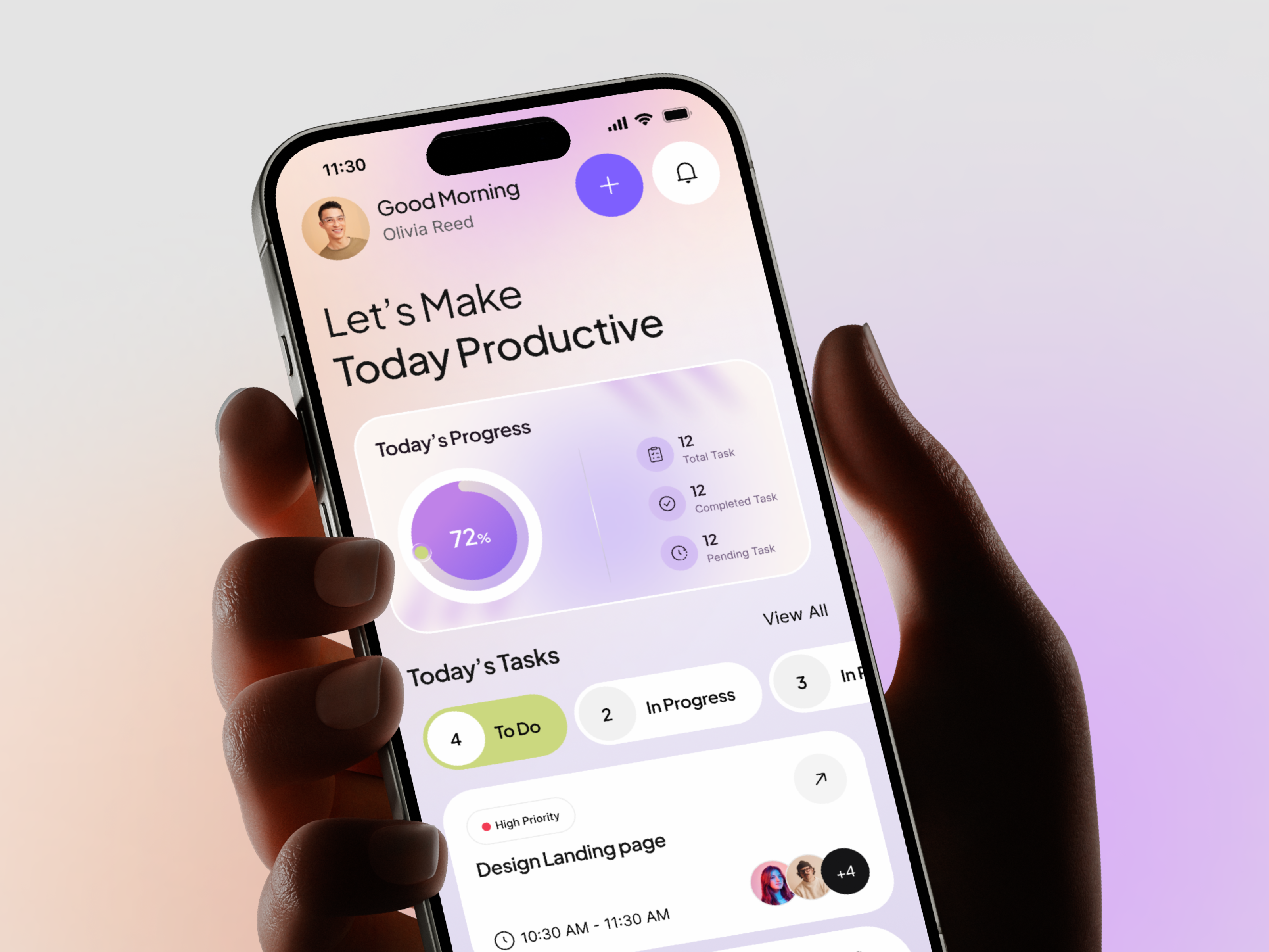 AI Task Management Mobile App ai task manage app app design design minimalist mobile app mobile ui productivity project management app startup task task manage mobile app task management ui ui ux design web workflow