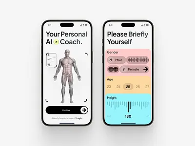 AI-Powered Fitness Coach Mobile App Design ai powered app app coach app fitness app health app mobile product ui wellness