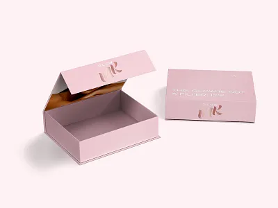 Package Design for Glow MK box box design brand branding cosmetics cosmetics package design digital digital art feminine feminine design graphic design identity branding illustration minimal minimal luxury package package design pink package