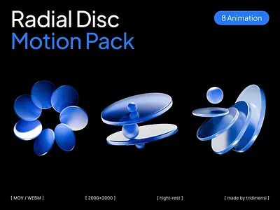 Radial Disc Motion Pack 3d 3d animation 3d blender 3d motion graphic abstract animation branding graphic design motion graphics motion pack radial disc ui ui design ui ux web design