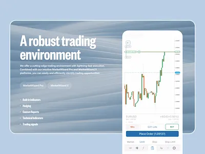 Trading Platform – Website Design, FinTech, UI/UX finance fintech home page interface landing page light mode product design trading ui ui design ui ux design user experience user interface ux ux design web design website website design website ui