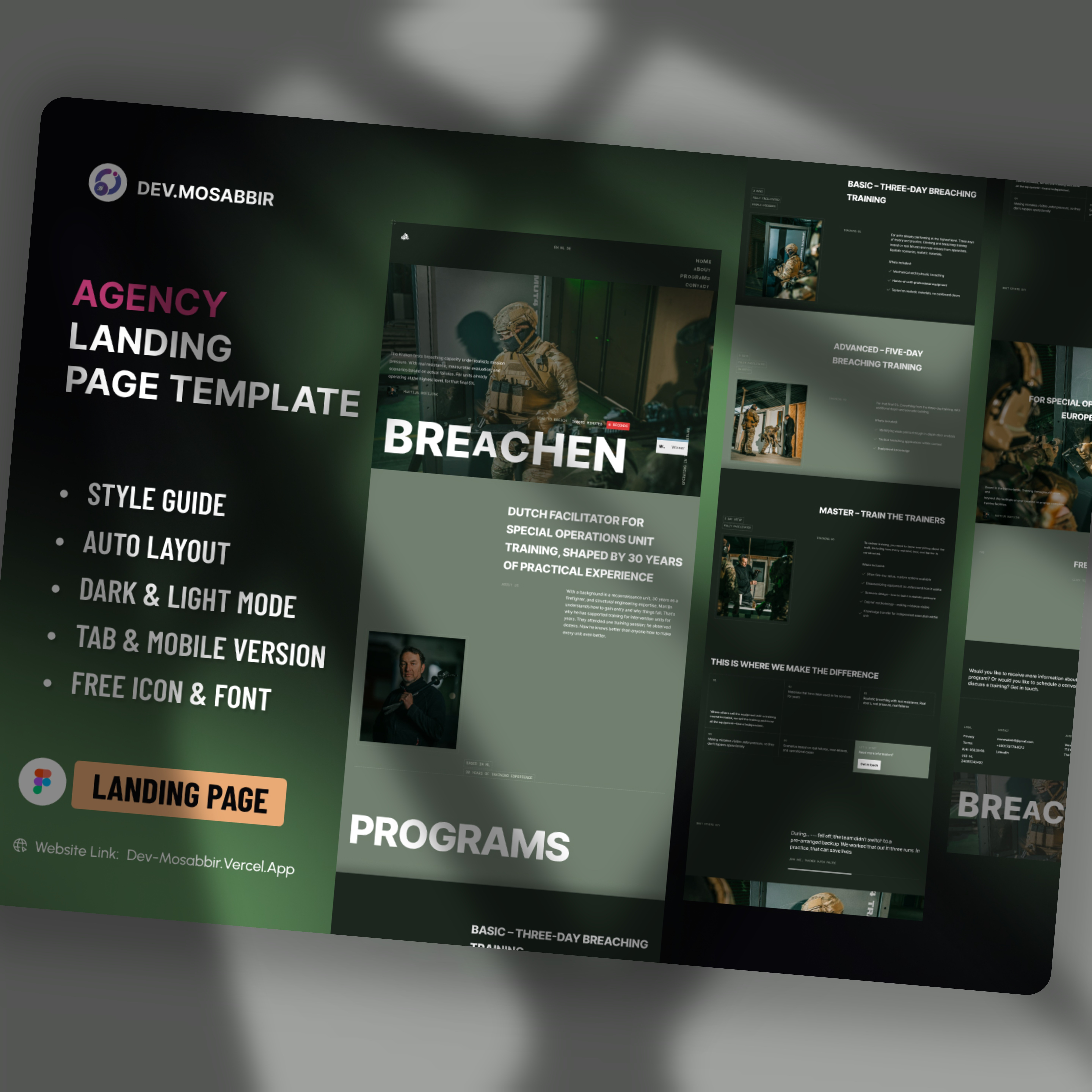 Breaching training landing page Designed by Dev.MosabbiR 3d animation branding dashboard design figma graphic design illustration logo motion graphics page ui ux