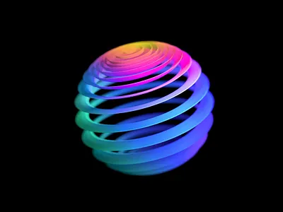 Cycle Ball 3d animation ball color colorful gradient graphic design line loop motion graphics sphere