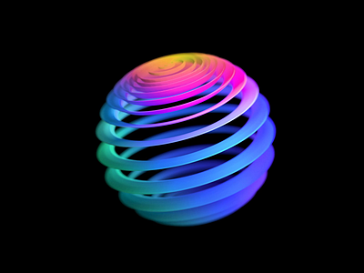 Cycle Ball 3d animation ball color colorful gradient graphic design line loop motion graphics sphere