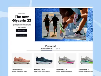 E-commerce Website Design - Brooks Running designsystem homepagedesign landingpage productpage responsivewebdesign uidesign userexperience uxdesign websitedesign