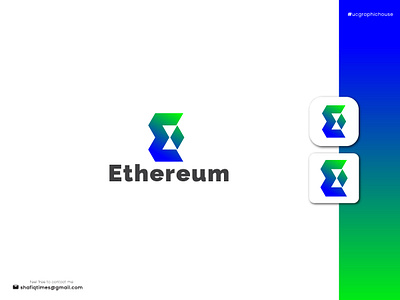 Ethereum logo concept - E logo design - Blockchain - Crypto - bitcoin logo branding business logo company logo creative logo crypto logo currency logo design design trends dope logo e logo ethereum logo letter e logo letter logo logo logo design luxury logo modern logo professional logo wordmark logo