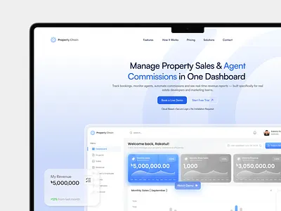 Saas Landing Page Design | Property Chain branding design landing page design mobile app product design productdesign saas saas landing page ui ui design ui landing page design uidesign