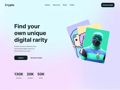 Crypto Landing Page - Aurora UI Trend