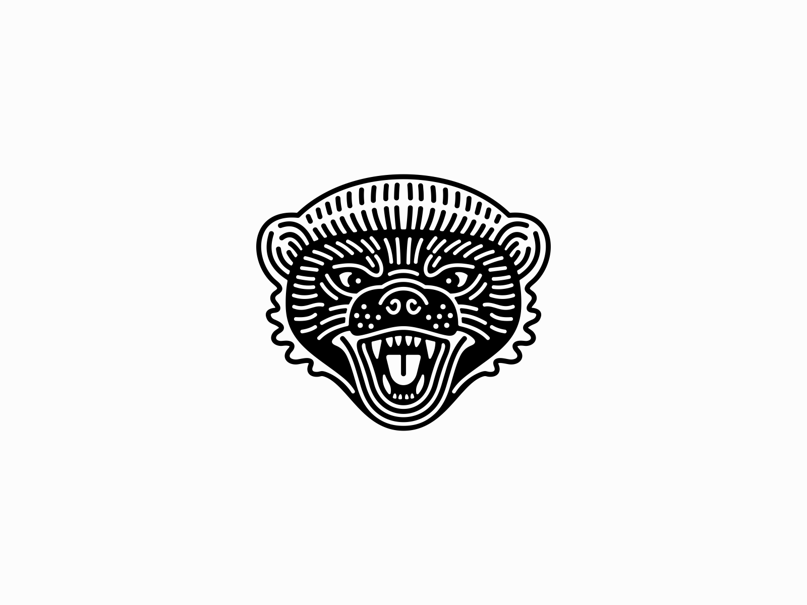 Line Art Honey Badger Logo