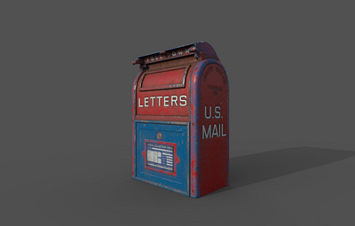 Gameready mailbox 3d