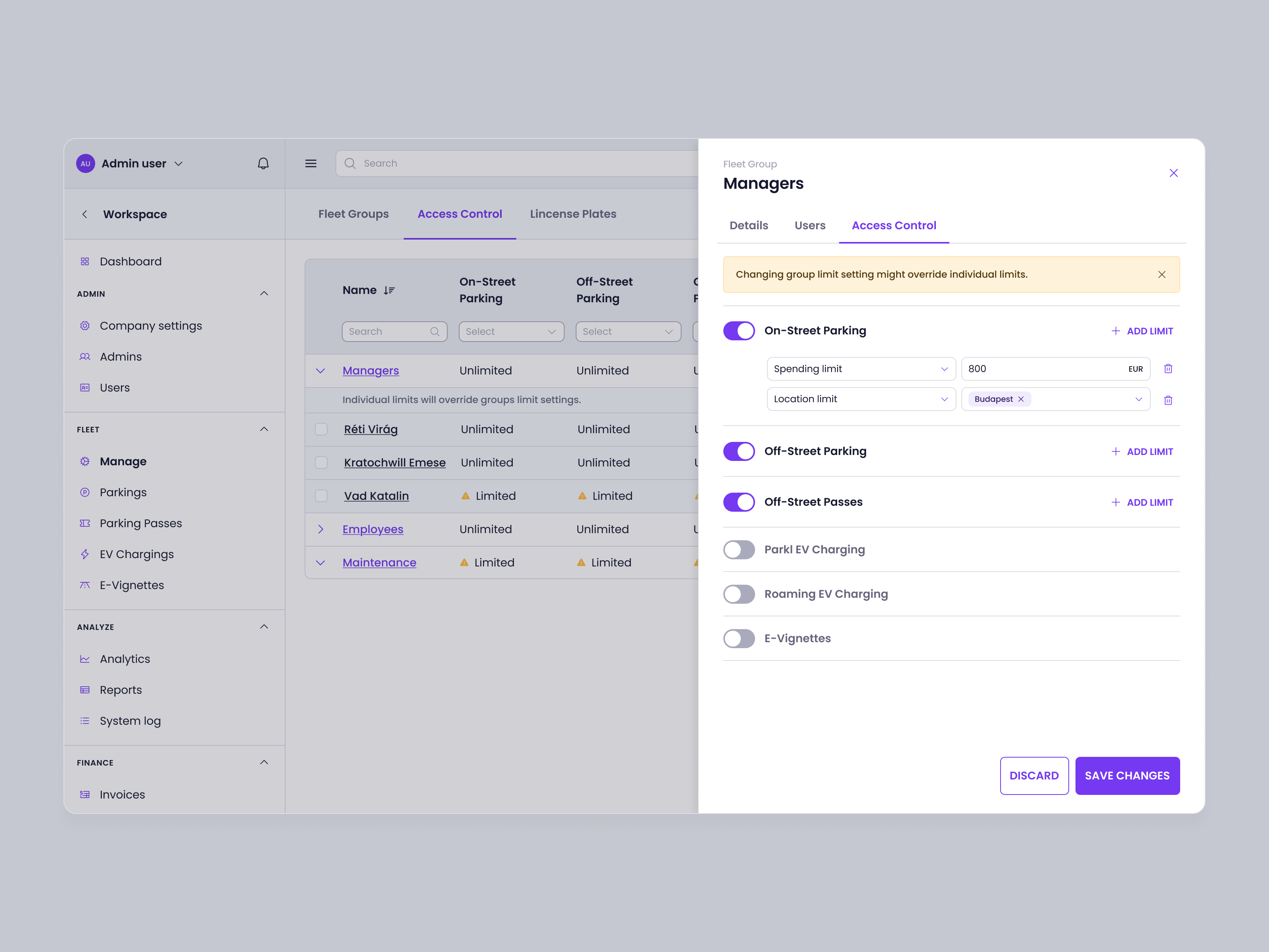 Example of Enterprise Dashboard UX Design
