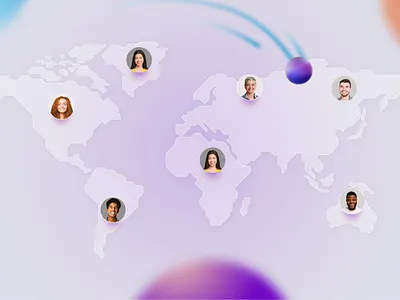 Global Connection 2d 2d animation 2d artist 2d illustrator 3d animation art direction connect people explainer video global connection gradient color graphic design illustration motion graphics storyboard ui vector visual design world map