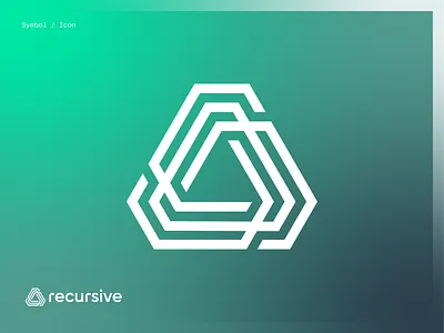 Recursive - symbol design ai branding green it japan logo logodesign logodesigner mark saas startup sustainability symbol tech tokyo