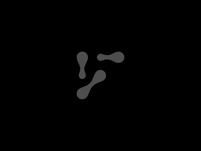 F symbol logo bubbles clean f join logo minimal modern organic symbol triangle
