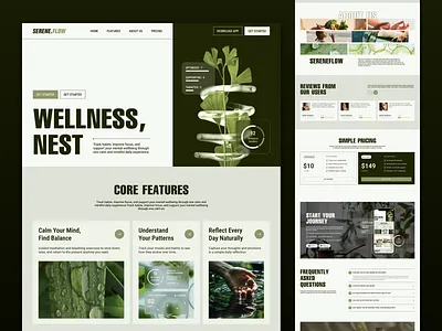 Wellness & Habit Tracking Website creative design habit tracking health landing page uiux website wellness