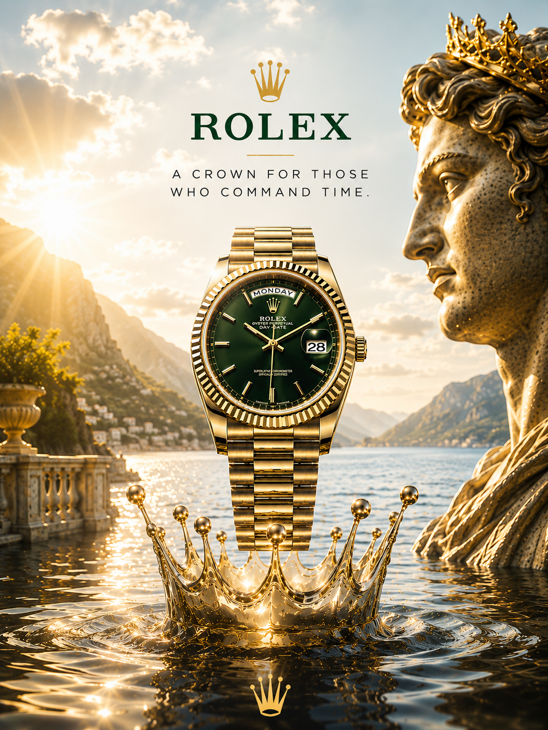 A CROWN FOR THOSE WHO COMMAND TIME...